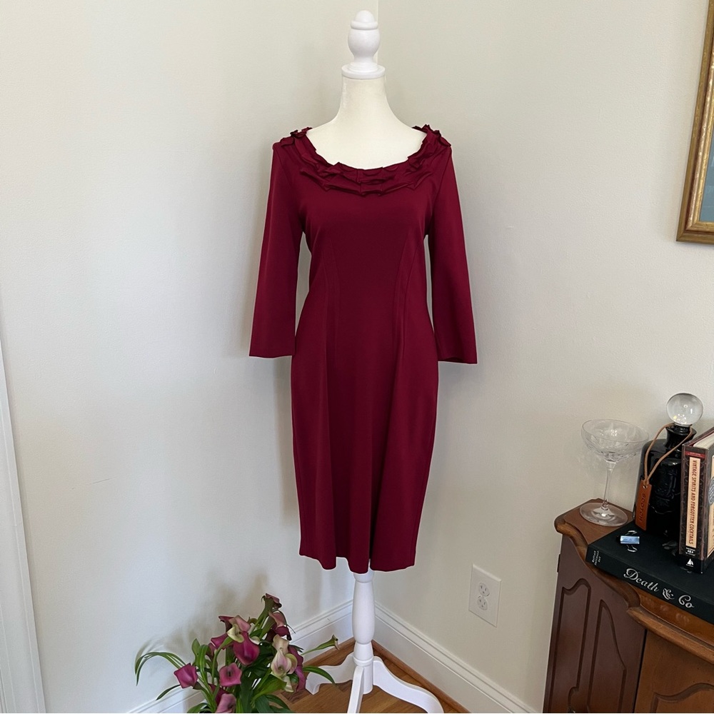NWT Elie Tahari red long sleeve dress - size 6